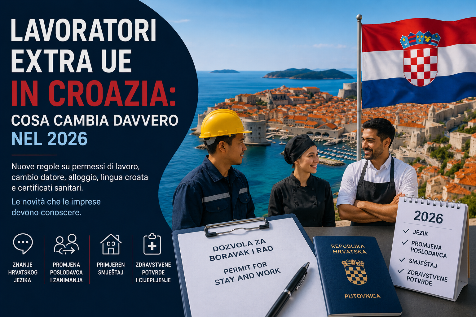 Lavoratori extra UE in Croazia: cosa cambia davvero nel 2026